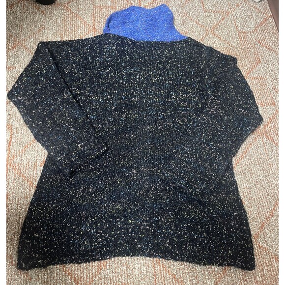 GLENMONT DESIGN Women’s Vintage Cardigan Black/Blue Sweater Large Buttons Medium - Picture 8 of 11